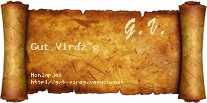 Gut Virág névjegykártya